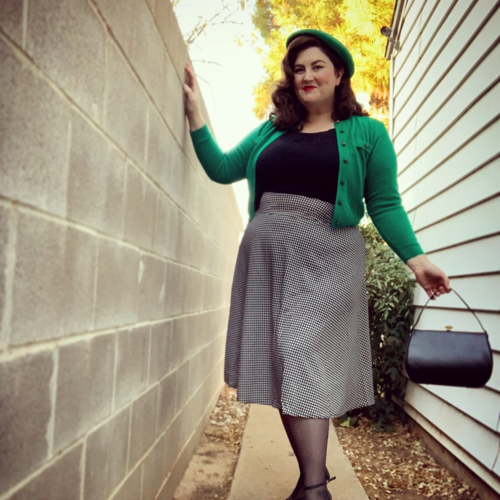 Unique Vintage Skirt Pinup Rockabilly 2XL Plus 18